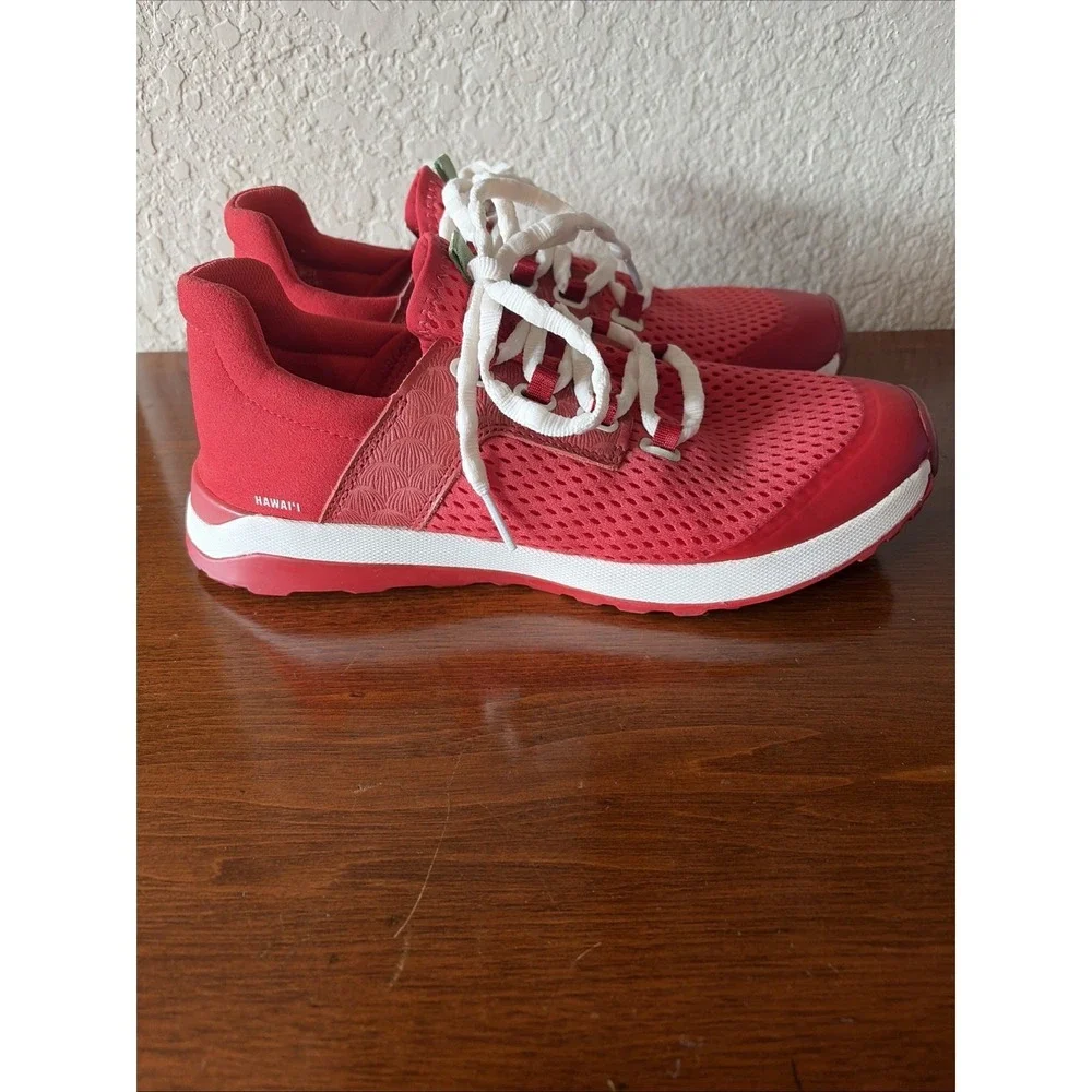 OLUKAI WAILUKU RED SNEAKERS‎ 20478 - LC43 SIZE US W8.5 WOMEN'S